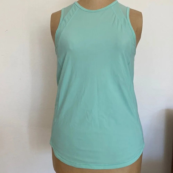 Lululemon sz 2 turquoise tank top with cutout - Picture 2 of 6